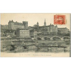 carte postale ancienne 64 PAU. Pont Juraçon 1915
