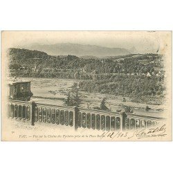 carte postale ancienne 64 PAU. Pyrénées de la Place Royale 1903