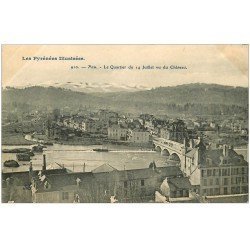 carte postale ancienne 64 PAU. Quartier du XIV Juillet