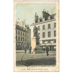 carte postale ancienne 64 PAU. Statue Maréchal Bosquet 1906 Pharmacie Gramont