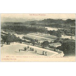carte postale ancienne 64 PAU. Terrasse Place Royale
