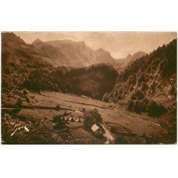 carte postale ancienne 64 PLATEAU DE LEY. Route thermale Col d'Aubisque 1931