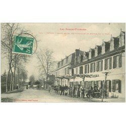 64 PUYOO. Hôtel des Voyageurs Avenue de la Gare 1909