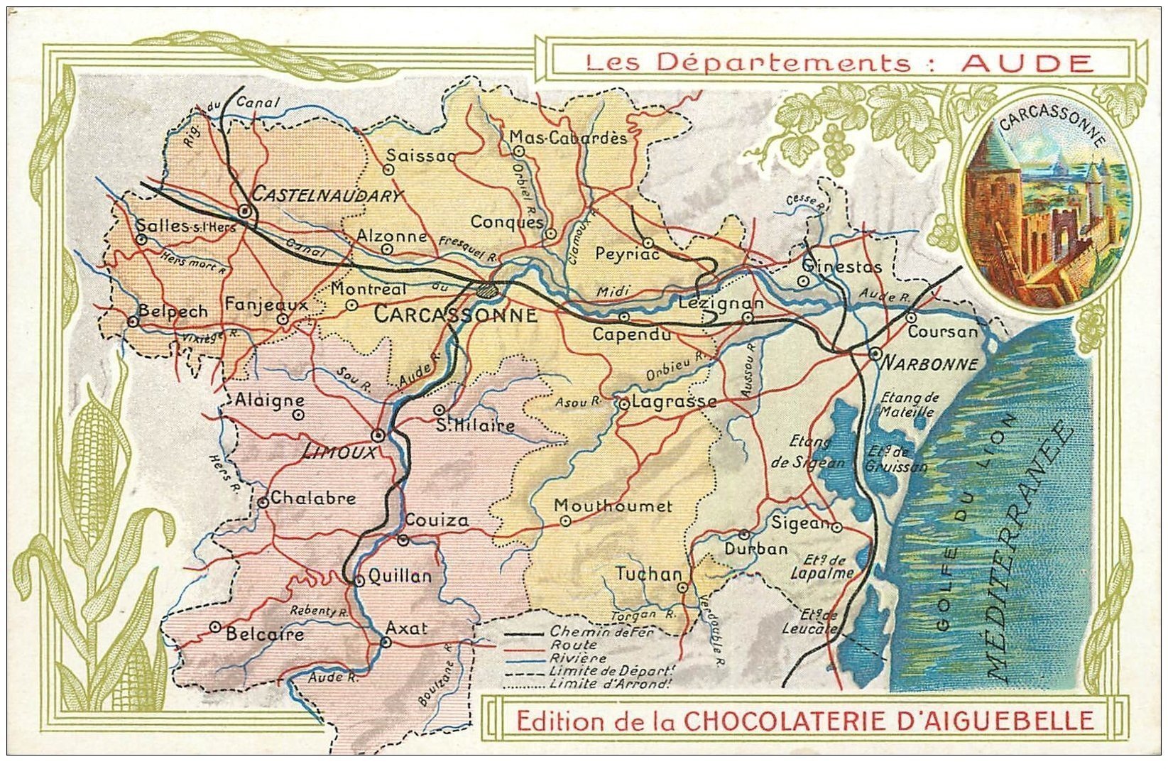 11 Departements De L Aude Plan Edition De La Chocolaterie D Aiguebelle 11 Departements De L Aude Plan Edition De La Chocolaterie D Aiguebelle
