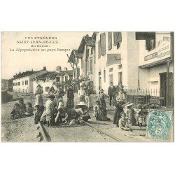 carte postale ancienne 64 SAINT-JEAN-DE-LUZ. Au Socoa dépopulation au Pays Basque 1906. Buvette ici on garde les Vélocipèdes