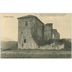 carte postale ancienne 64 SAINT-PEE-SUR-NIVELLE. Ruines Château Marquis de Gonpêne