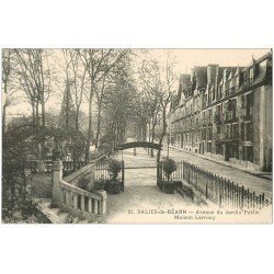 carte postale ancienne 64 SALIES-DE-BEARN. Maison Larrouy Avenue du Jardin Public 1939