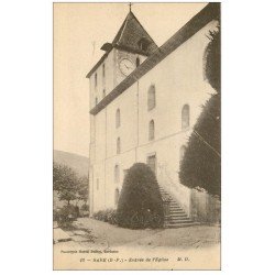 carte postale ancienne 64 SARE. Entrée de l'Eglise