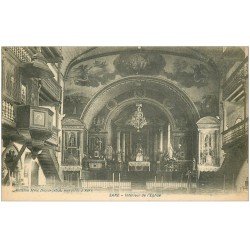 carte postale ancienne 64 SARE. Intérieur de l'Eglise