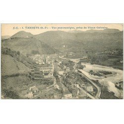 carte postale ancienne 64 TARDETS. Le Village vu du Vieux Calvaire