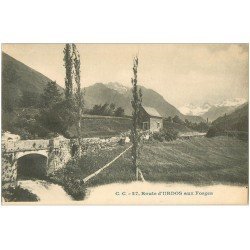 carte postale ancienne 64 URDOS. La Route aux Forges