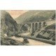 64 VALLEE D'ASPE. Escot. Le Viaduc du Chemin de Fer Transpyrénéen. Diligence, Voiture ancienne et Attelage 1912