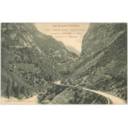 carte postale ancienne 64 VALLEE D'ASPE. Fort du Portalet d'Etsaut route d'Urdos