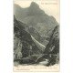 carte postale ancienne 64 VALLEE D'ASPE. Pont d'Esquit route d'Urdos