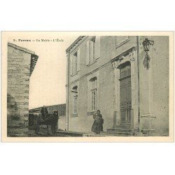 carte postale ancienne 11 FERRAN. Mairie et Ecole. Carte Notice