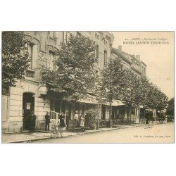 carte postale ancienne 47 AGEN. Hôtel Jasmin Terminus Boulevard Scaliger