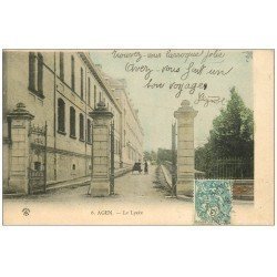 carte postale ancienne 47 AGEN. Le Lycée vers 1905