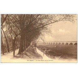 carte postale ancienne 47 AGEN. Le Pont Canal (petite restauration) verso