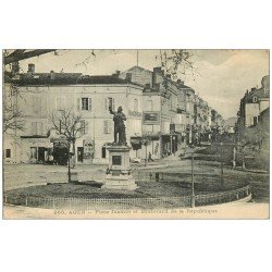 carte postale ancienne 47 AGEN. Place Jasmin Boulevard de la République 1919