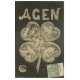 carte postale ancienne 47 AGEN. Une Pensée multivues 1908