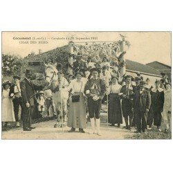 carte postale ancienne 47 COCUMONT. Cavalcade en 1913. Char des Bébés