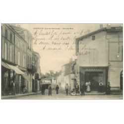 carte postale ancienne 47 GONTAUD. Grande-Rue 1911