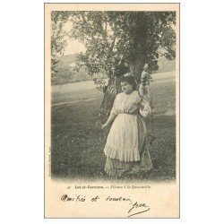 47 LOT-ET-GARONNE. Fileuse à la Quenouille 1908. Vieux métiers
