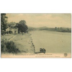 carte postale ancienne 47 TONNEINS. Les Quais de la Garonne 1925