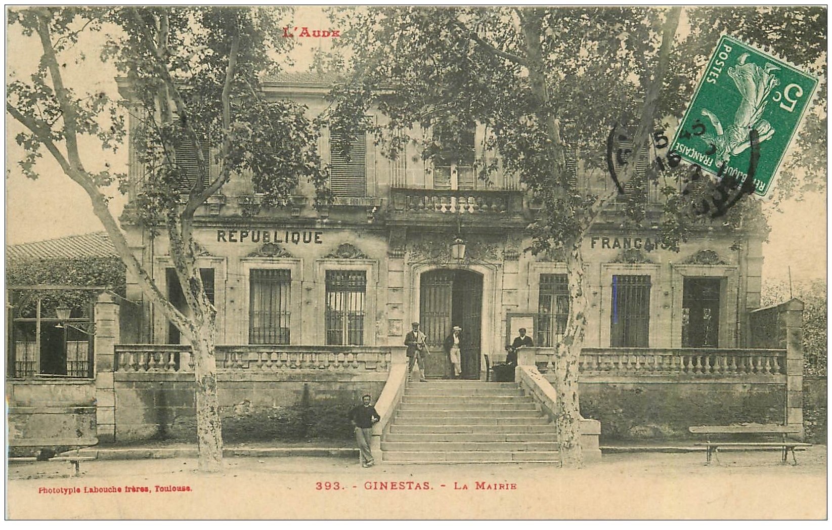 11 GINESTAS. La Mairie 1912