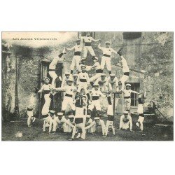 47 VILLENEUVE-SUR-LOT. Les Jeunes Villeneuvois. La Pyramide humaine de Sportifs