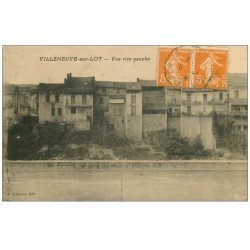 carte postale ancienne 47 VILLENEUVE-SUR-LOT. Rive gauche 1922