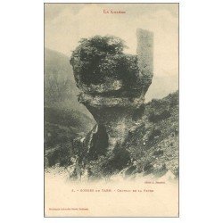 carte postale ancienne 48 GORGES DU TARN. Château de la Peyro vers 1900