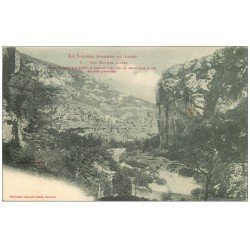carte postale ancienne 48 GORGES DU TARN. Les Baumes Basses vers 1900