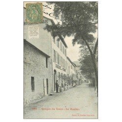 carte postale ancienne 48 LE ROZIER. Grand Hôtel des Voyageurs vers 1900