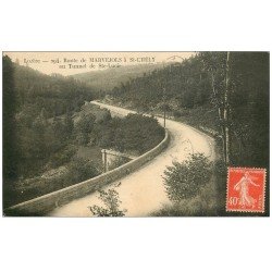 carte postale ancienne 48 MARVEJOLS. Route à Saint-Chély au Tunnel de Sainte-Lucie