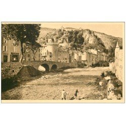 carte postale ancienne 48 MEYRUEIS. Laveuses Lavandières sur la Jonte