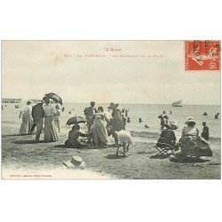 carte postale ancienne 11 LA NOUVELLE. Baigneuses sur la Plage 1907