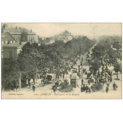 carte postale ancienne 49 ANGERS. Boulevard de la Mairie. Tampon Militaire 1915