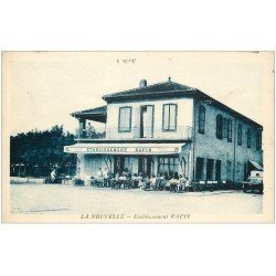 carte postale ancienne 11 LA NOUVELLE. Etablissement Rapin. Brasserie Bar