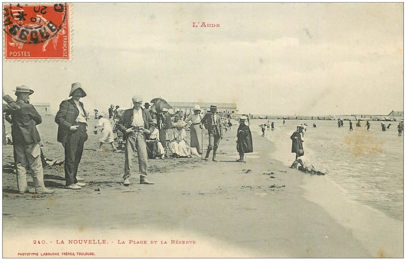 11 LA NOUVELLE. La Plage et la Réserve vers 1907