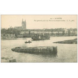 carte postale ancienne 49 ANGERS. Vue prise du Pont de la Haute-Chaîne