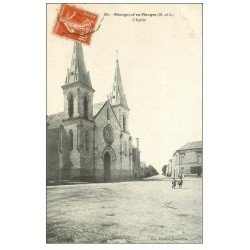 carte postale ancienne 49 BOURGNEUF-EN-MAUGES. L'Eglise 1911