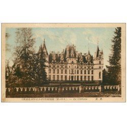 carte postale ancienne 49 CHALLAIN-LA-POTHERIE. Le Château 1949. Tampon Colonie Vacances de Choisy-le-Roi