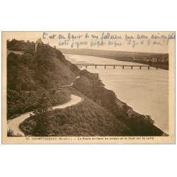 carte postale ancienne 49 CHAMPTOCEAUX. Route et Pont 1937