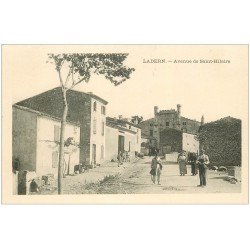 carte postale ancienne 11 LADERN. Avenue de Saint-Hilaire