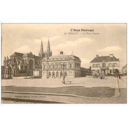 carte postale ancienne 49 CHOLET. La Place Travot 1909
