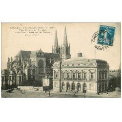 carte postale ancienne 49 CHOLET. Théâtre Place Travot 1920