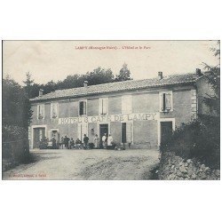 carte postale ancienne 11 LAMPY. L'Hôtel et le Parc (carte déliassée)...