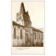 carte postale ancienne 49 EGLISE DE CUNAULT. Le Clocher et Roulotte