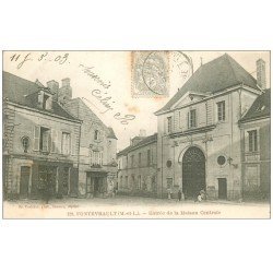 carte postale ancienne 49 FONTEVRAULT. Entrée Maison Centrale 1903